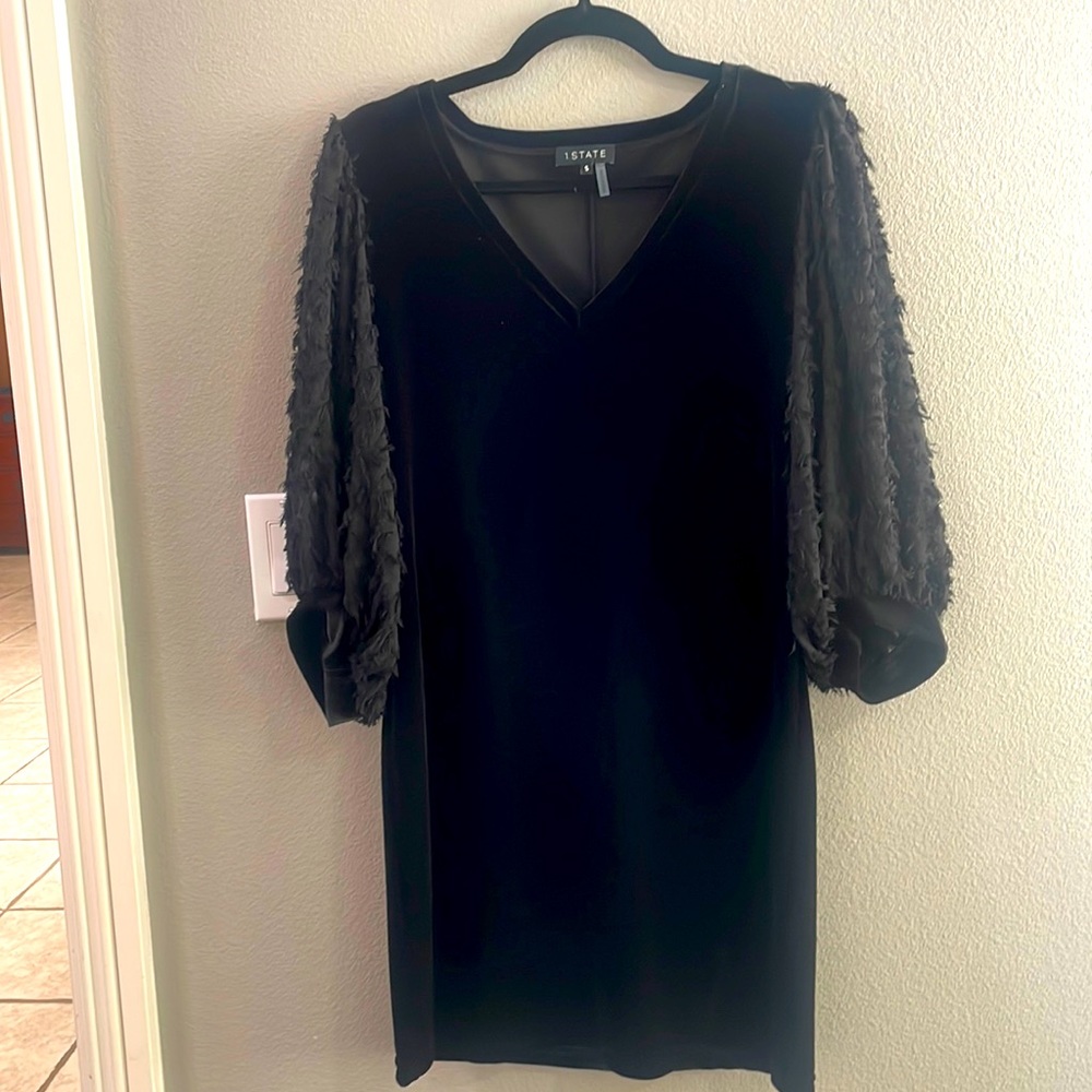 1 State Velvet Cocktail Dress Sm